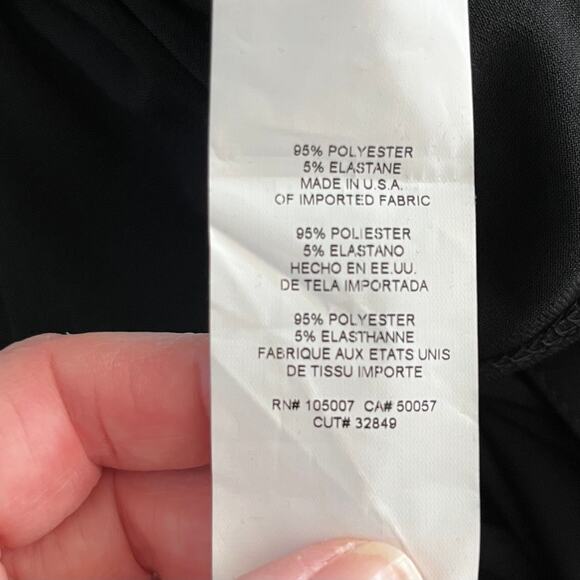 Marina Long V Neck Knot Front High Slit Sleeveless Black Maxi Dress NWT Small - Picture 12 of 15